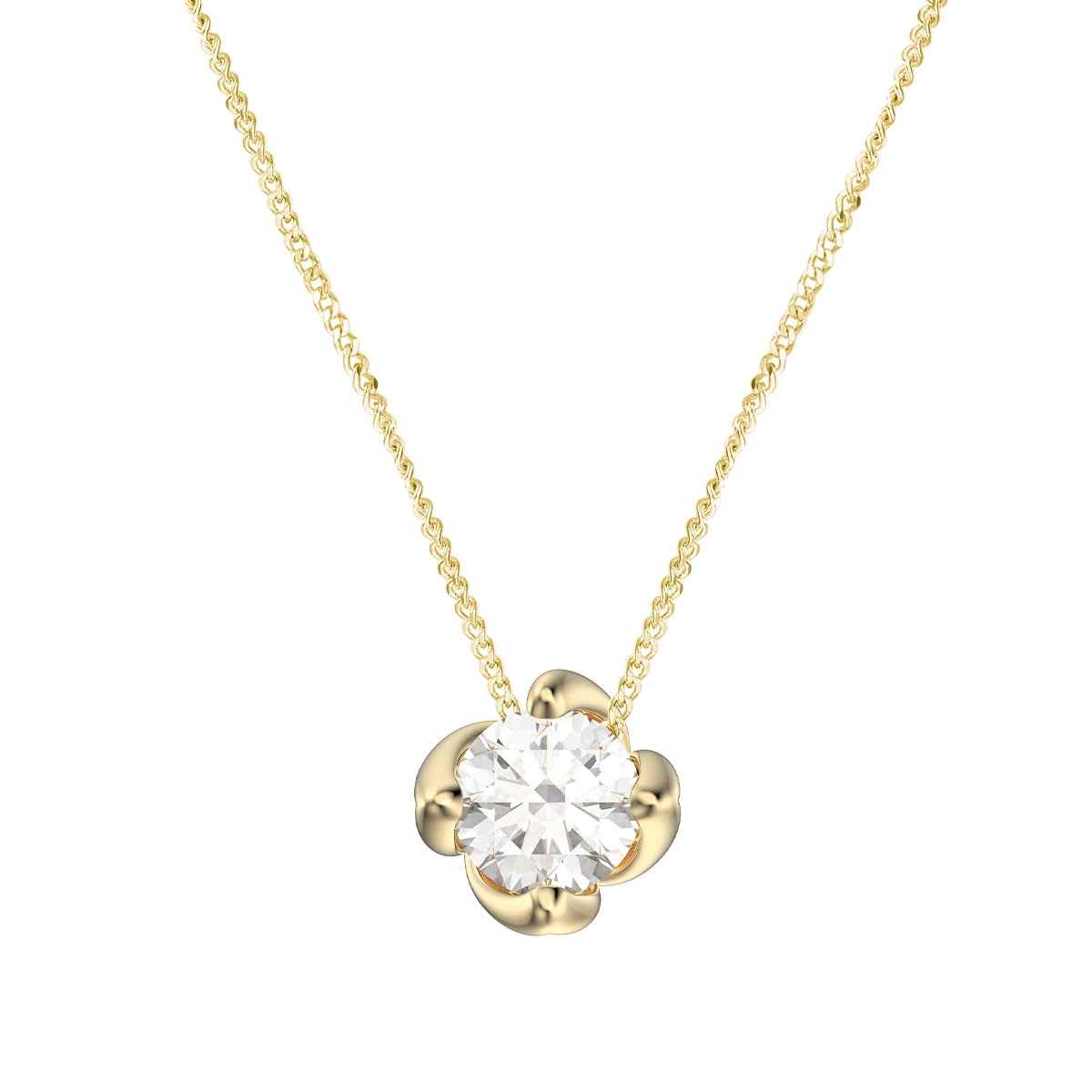 Canadian Rocks 1/2 ct. tw. Round Brilliant Diamond Solitaire Pendant in 14K Yellow Gold