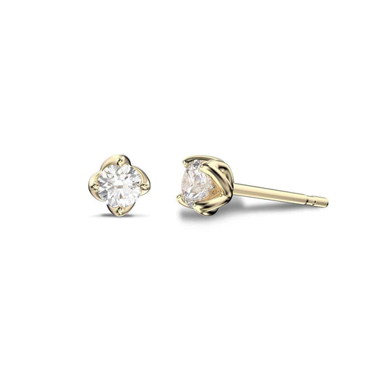 Canadian Rocks 1/2 ct. tw. Round Brilliant Diamond Solitaire Earrings in 14K Yellow Gold