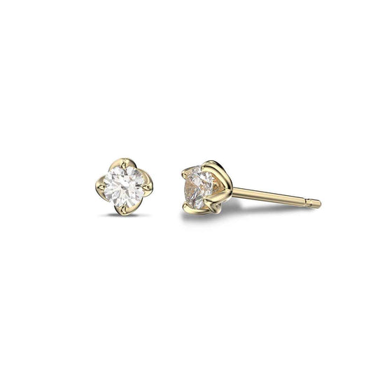Canadian Rocks 1/4 ct. tw. Round Brilliant Diamond Solitaire Earrings in 14K Yellow Gold