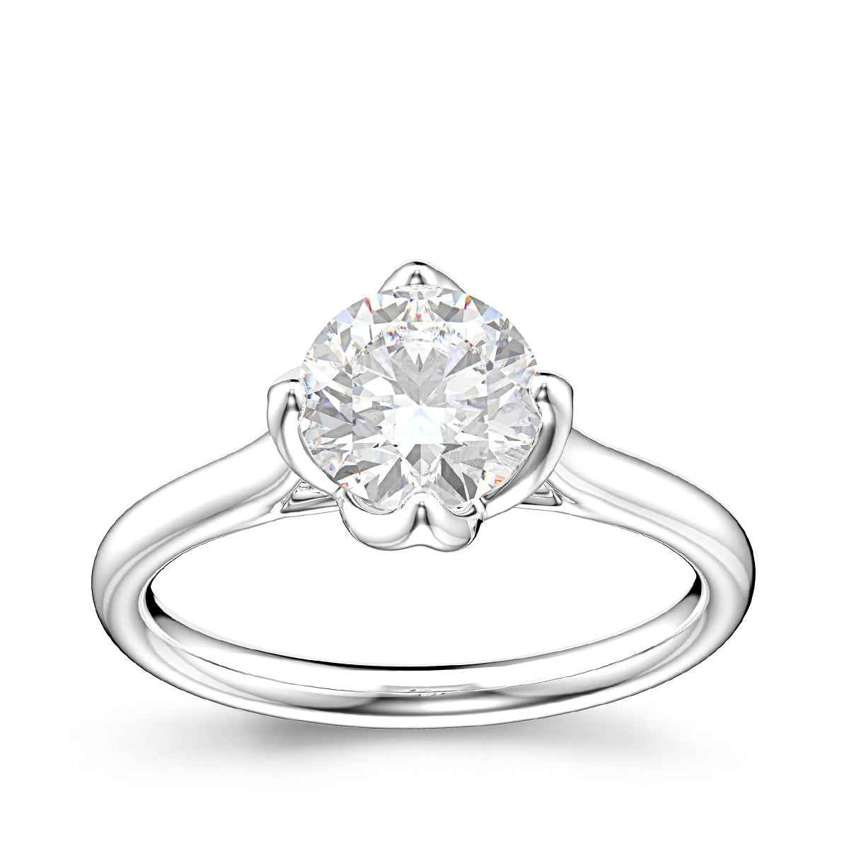 Canadian Rocks 1-1/2 ct. tw. Round Brilliant Diamond Solitaire Engagement Ring in 14K White Gold