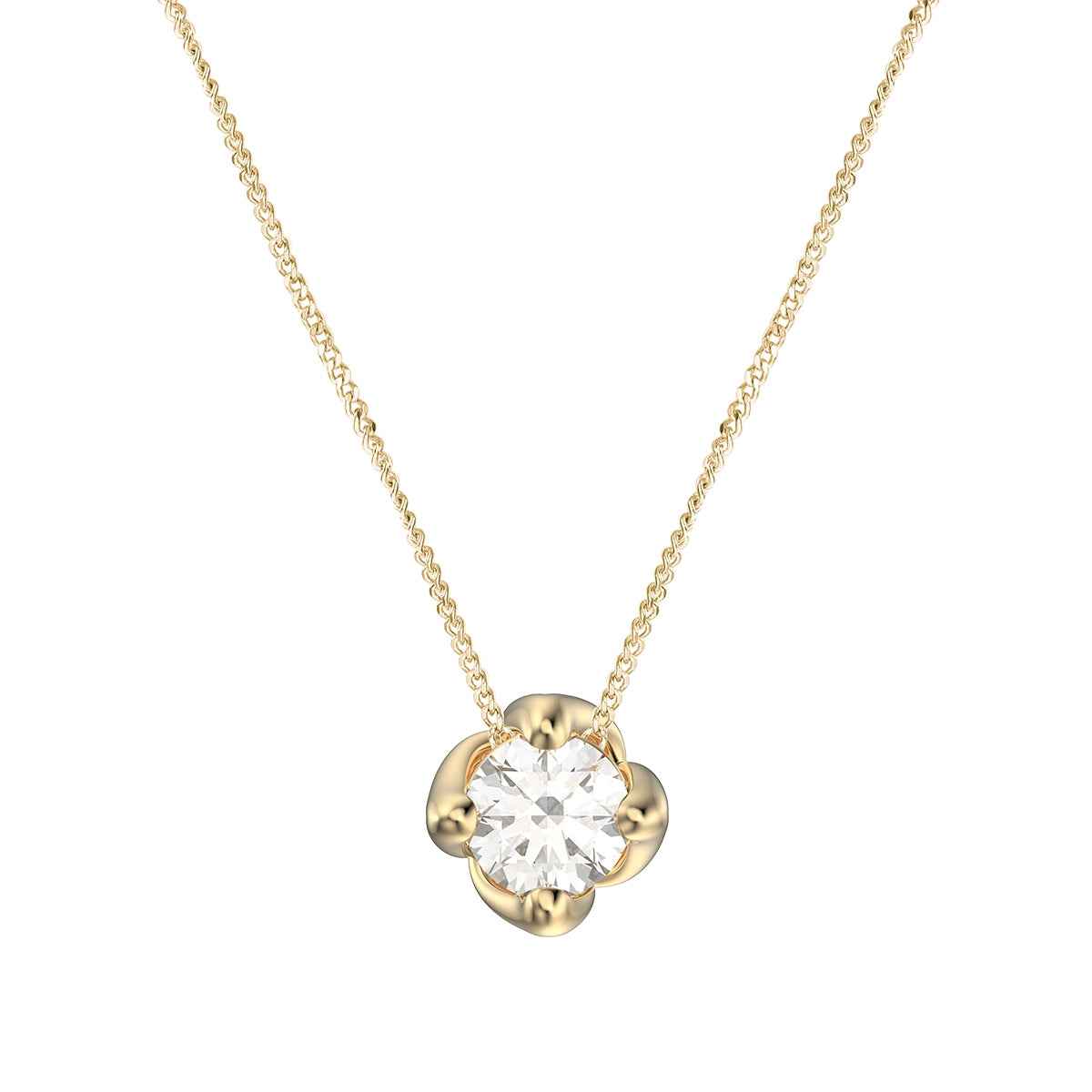 Canadian Rocks 1/5 ct. tw. Round Brilliant Diamond Solitaire Pendant in 14K Yellow Gold