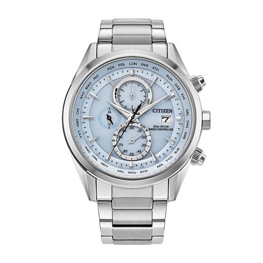 Citizen Men's Sport Luxury Eco-Drive Stainless Steel Watch with Blue Dial