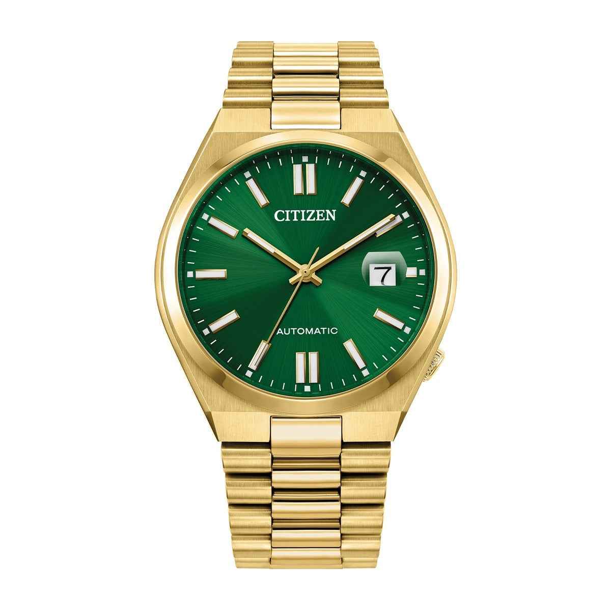 Citizen Men's Tsuyosa Automatic Gold-Tone Stainless Steel Watch with Green Dial