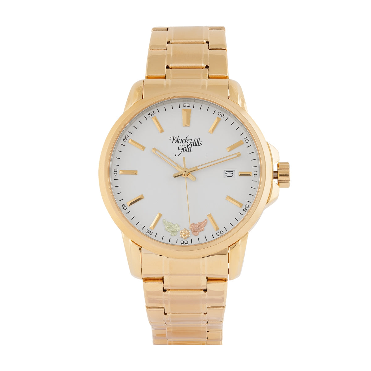 Black Hills Gold Men's Quartz Gold-Tone Stainless Steel Watch with Cream Dial