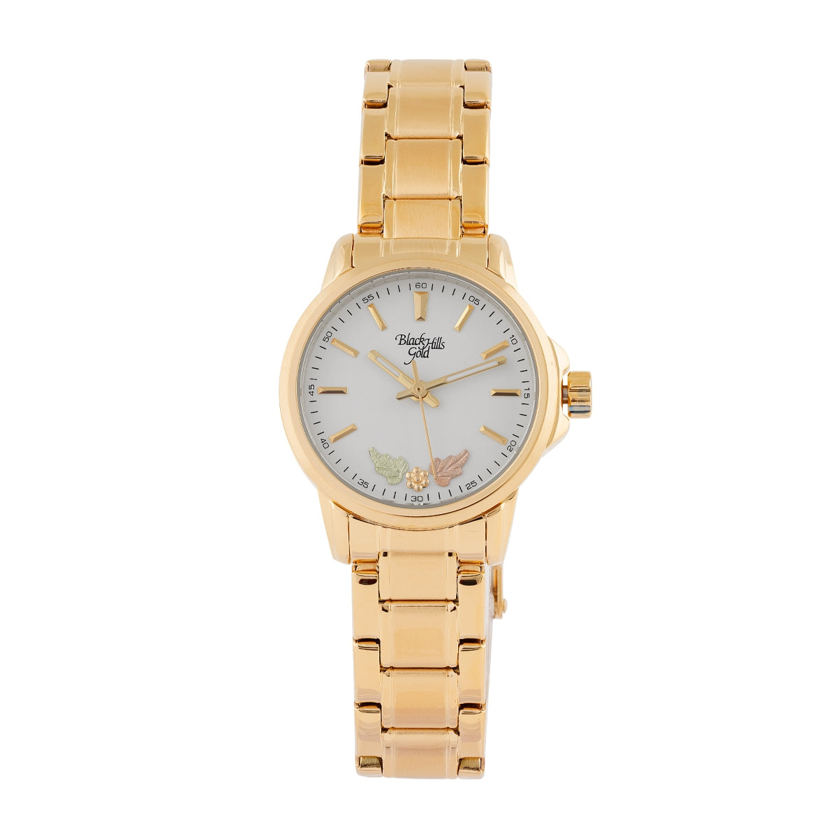 Black Hills Gold Ladies' Quartz Gold-Tone Stainless Steel Watch with Cream Dial
