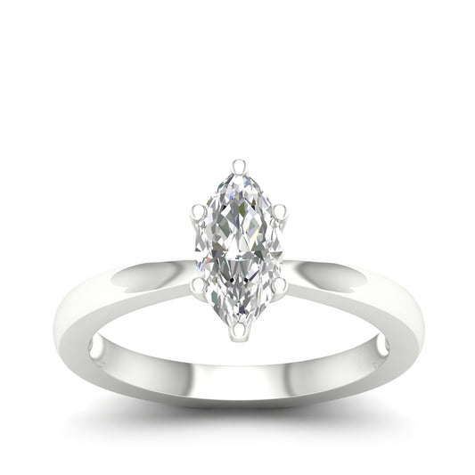 Adamante 1 ct. tw. Lab-Grown Marquise Diamond Solitaire Engagement Ring in 14K White Gold (2)