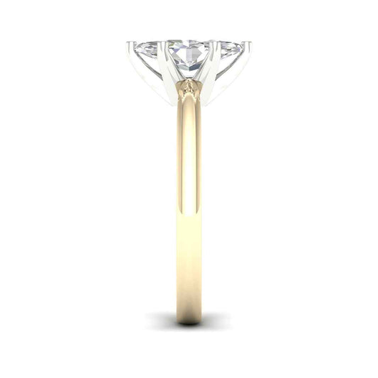 Adamante 1 ct. tw. Lab-Grown Marquise Diamond Solitaire Engagement Ring in 14K Yellow Gold side profile