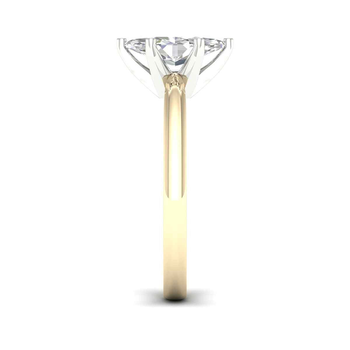 Adamante 1 ct. tw. Lab-Grown Marquise Diamond Solitaire Engagement Ring in 14K Yellow Gold side profile
