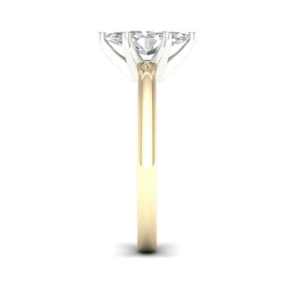Adamante 1 ct. tw. Lab-Grown Marquise Diamond Solitaire Engagement Ring in 14K Yellow Gold side profile