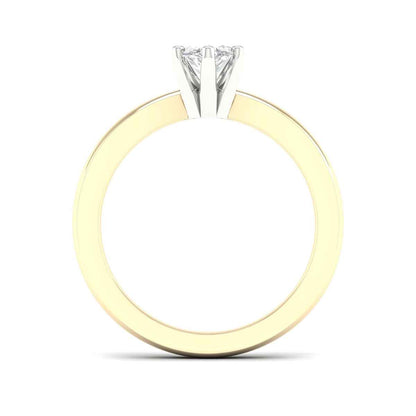 Adamante 1-1/2 ct. tw. Lab-Grown Marquise Diamond Solitaire Engagement Ring in 14K Yellow Gold close-up detail