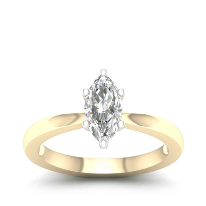 Adamante 1-1/2 ct. tw. Lab-Grown Marquise Diamond Solitaire Engagement Ring in 14K Yellow Gold