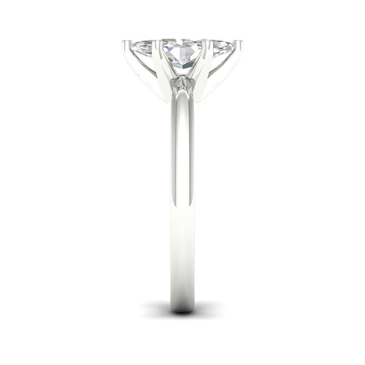 Adamante 2 ct. tw. Lab-Grown Marquise Diamond Solitaire Engagement Ring in 14K White Gold side profile