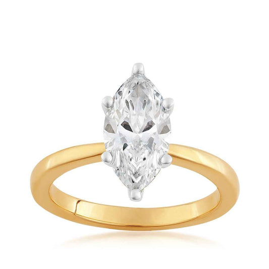 Adamante 2 ct. tw. Lab-Grown Marquise Diamond Solitaire Engagement Ring in 14K Yellow Gold