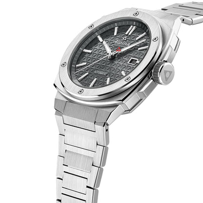 Alpina Men's Alpiner Extreme Automatic Stainless Steel Watch with Black Dial front view