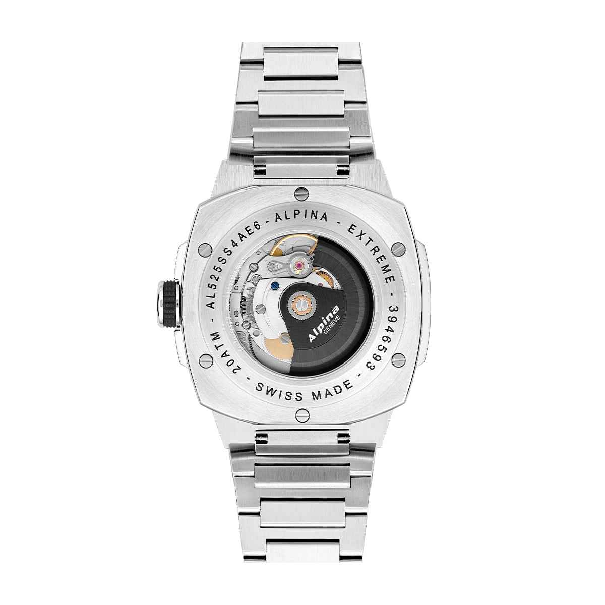 Alpina Men's Alpiner Extreme Automatic Stainless Steel Watch with Gray Dial close-up detail