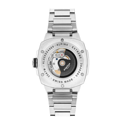 Alpina Men's Alpiner Extreme Automatic Stainless Steel Watch with Gray Dial close-up detail