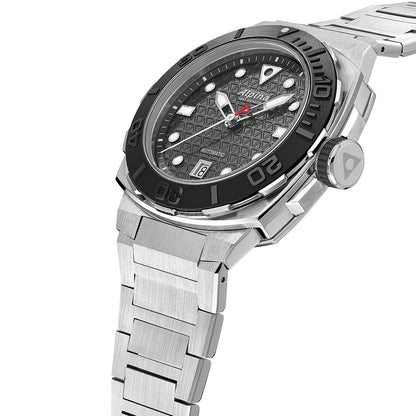Alpina Men's Seastrong Diver Extreme Automatic Stainless Steel Watch with Black Dial front view