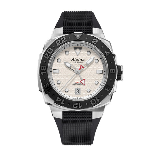 Alpina Men's Seastrong Diver Extreme Automatic Stainless Steel Watch with Black Dial & Rubber Strap