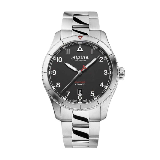 Alpina Men's Startimer Pilot Automatic Stainless Steel Watch with Black Dial (2)