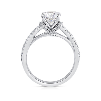 Above Love Star 1-3/8 ct. tw. Lab-Grown Round Brilliant Diamond Engagement Ring in 18K White Gold front view