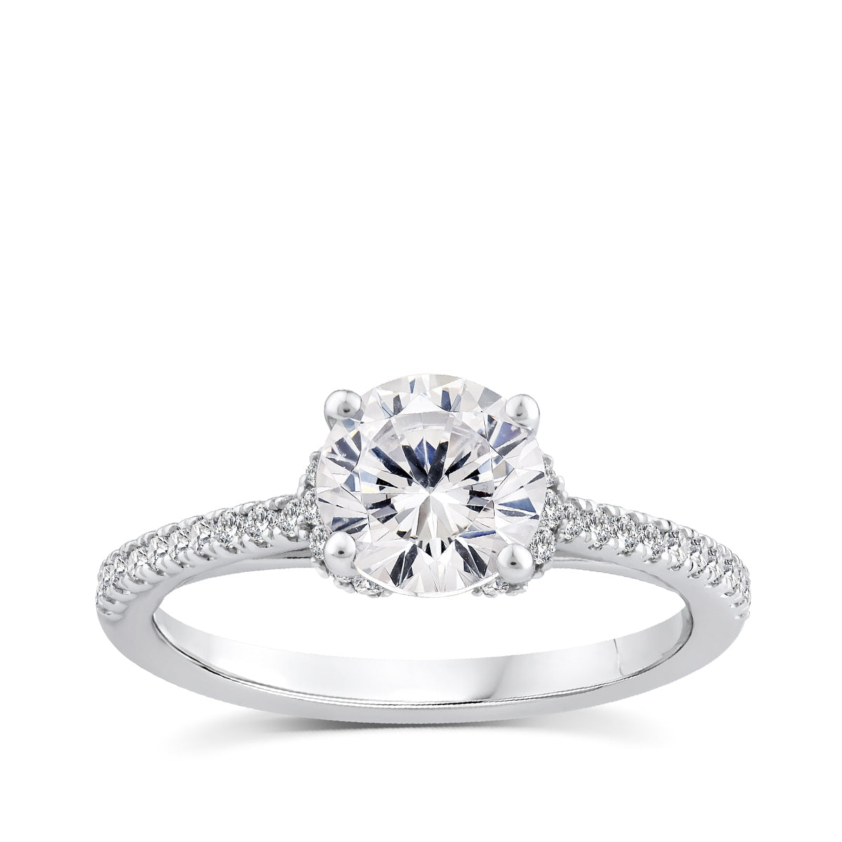 Above Love Star 1-3/8 ct. tw. Lab-Grown Round Brilliant Diamond Engagement Ring in 18K White Gold
