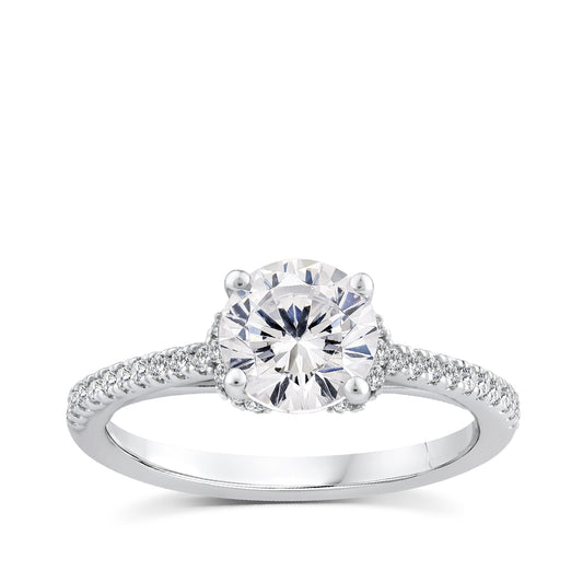 Above Love Star 1-3/8 ct. tw. Lab-Grown Round Brilliant Diamond Engagement Ring in 18K White Gold