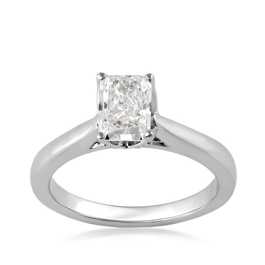 Adamante 1-1/4 ct. tw. Lab-Grown Radiant Cut Diamond Solitaire Engagement Ring in 14K White Gold