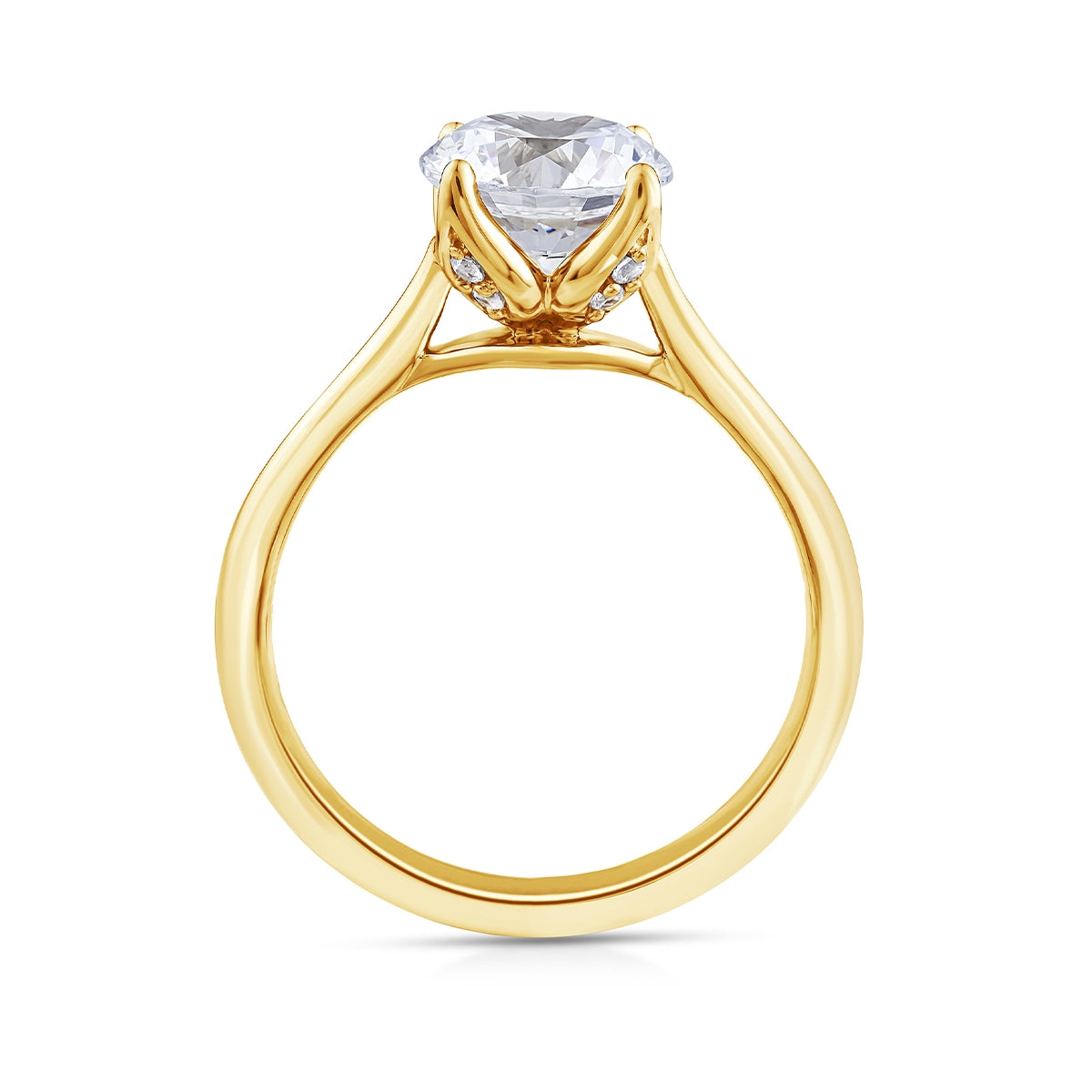 Above Love Star 1-3/4 ct. tw. Lab-Grown Round Brilliant Diamond Engagement Ring in 18K Yellow Gold front view