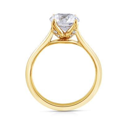 Above Love Star 1-3/4 ct. tw. Lab-Grown Round Brilliant Diamond Engagement Ring in 18K Yellow Gold front view