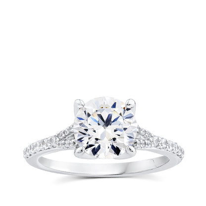 Above Love Star 1-9/10 ct. tw. Lab-Grown Round Brilliant Diamond Split Shank Engagement Ring in 18K White Gold