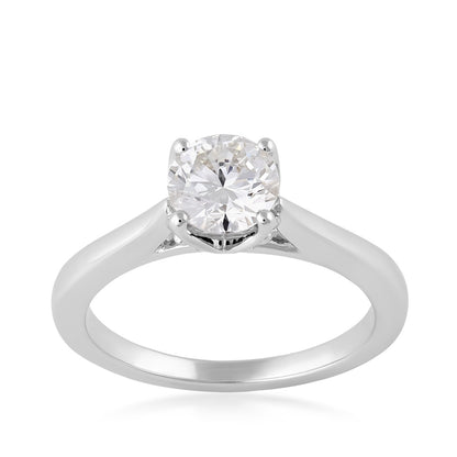Adamante 1-1/4 ct. tw. Lab-Grown Round Brilliant Diamond Solitaire Engagement Ring in 14K White Gold