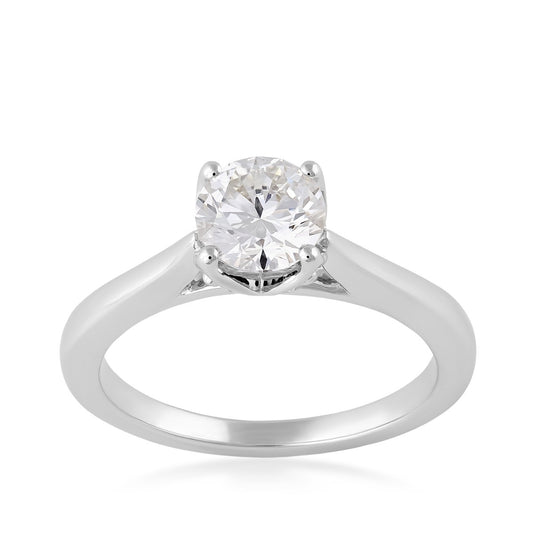 Adamante 1-1/4 ct. tw. Lab-Grown Round Brilliant Diamond Solitaire Engagement Ring in 14K White Gold
