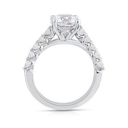 Above Love Star 2-1/5 ct. tw. Lab-Grown Round Brilliant Diamond Engagement Ring in 18K White Gold front view