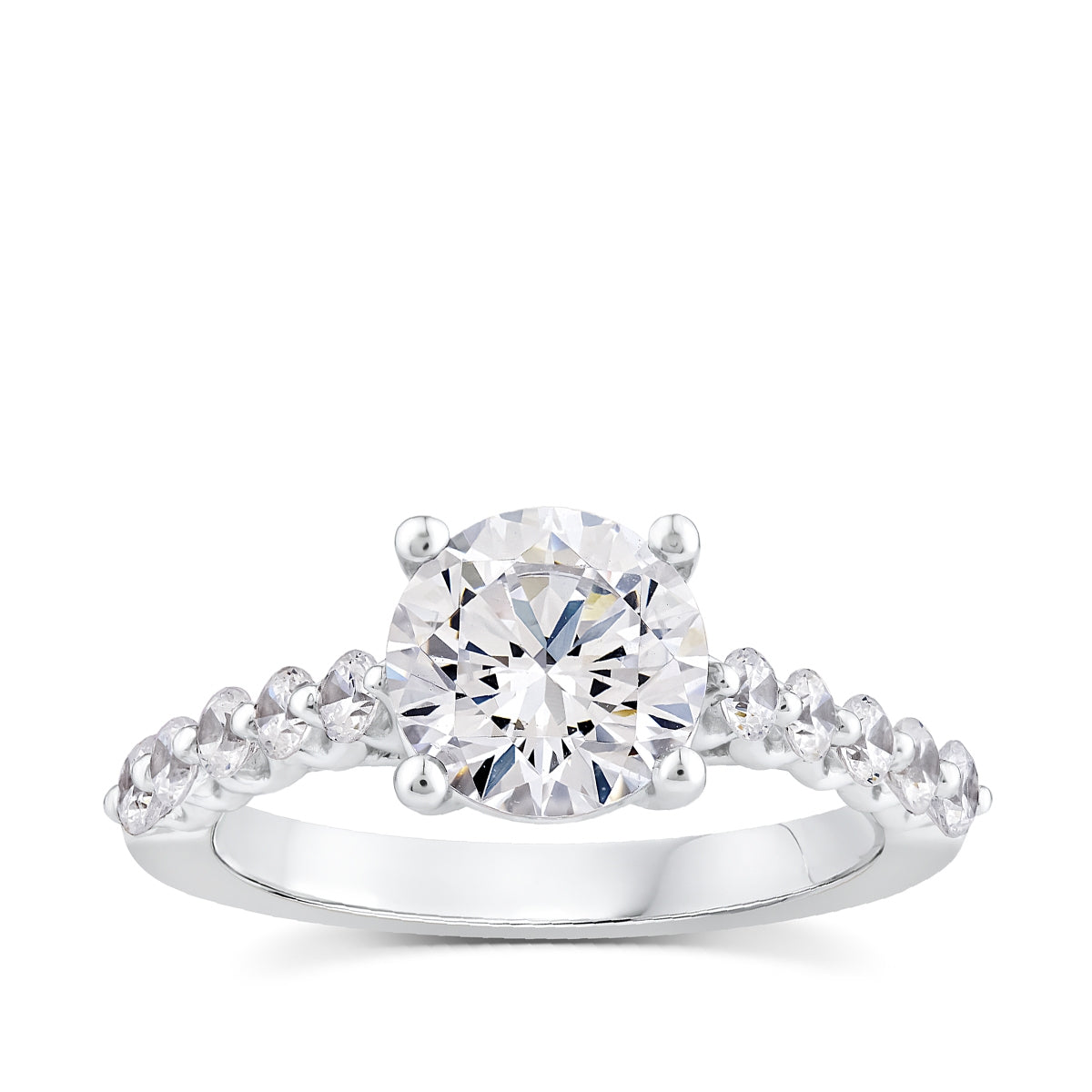 Above Love Star 2-1/5 ct. tw. Lab-Grown Round Brilliant Diamond Engagement Ring in 18K White Gold
