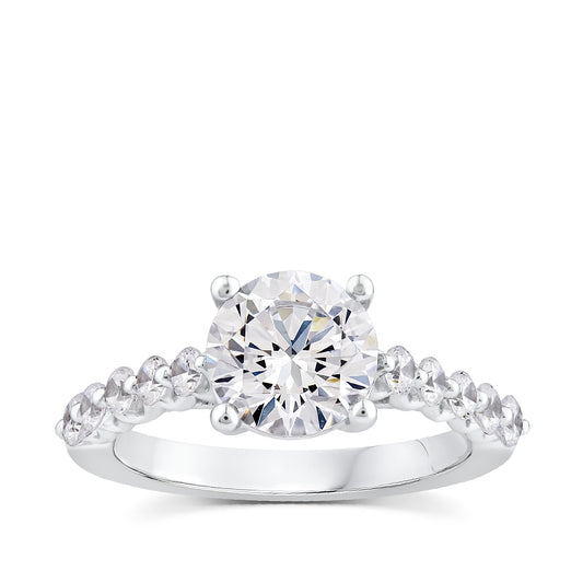 Above Love Star 2-1/5 ct. tw. Lab-Grown Round Brilliant Diamond Engagement Ring in 18K White Gold
