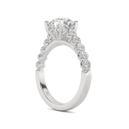Above Love Star 2-1/5 ct. tw. Lab-Grown Round Brilliant Diamond Engagement Ring in 18K White Gold close-up detail