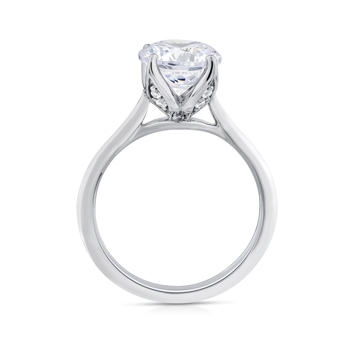 Above Love Star 2-1/4 ct. tw. Lab-Grown Round Brilliant Diamond Engagement Ring in 18K White Gold front view