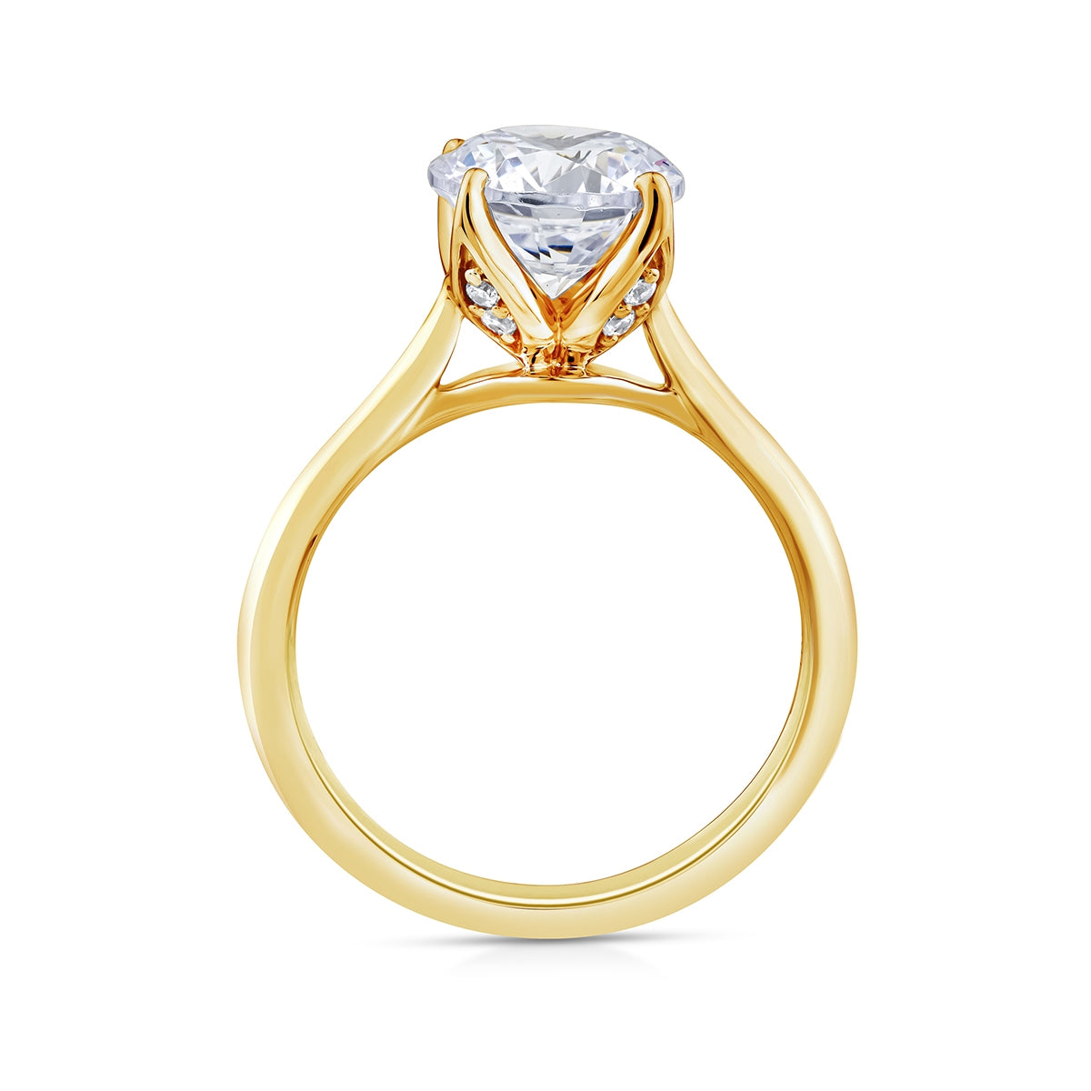 Above Love Star 2-1/4 ct. tw. Lab-Grown Round Brilliant Diamond Engagement Ring in 18K Yellow Gold front view