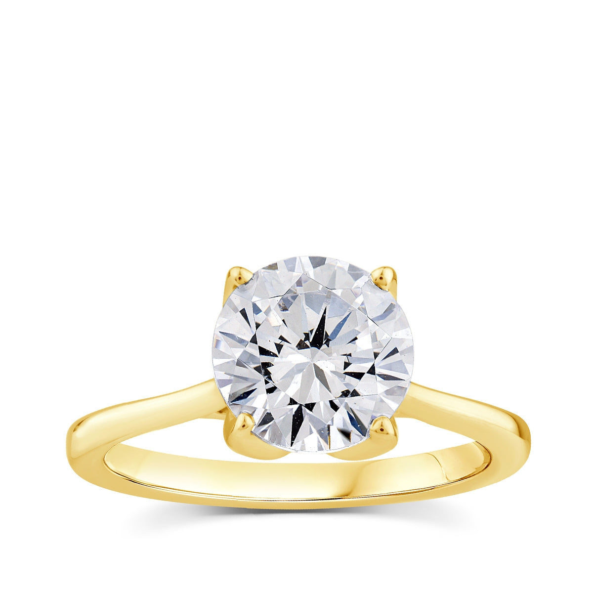 Above Love Star 2-1/4 ct. tw. Lab-Grown Round Brilliant Diamond Engagement Ring in 18K Yellow Gold