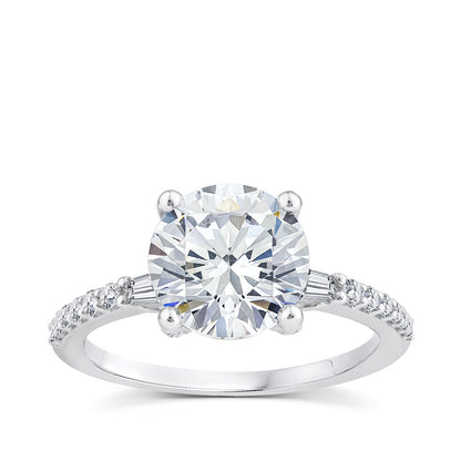 Above Love Star 3-1/6 ct. tw. Lab-Grown Round Brilliant & Baguette Diamond Engagement Ring in 18K White Gold