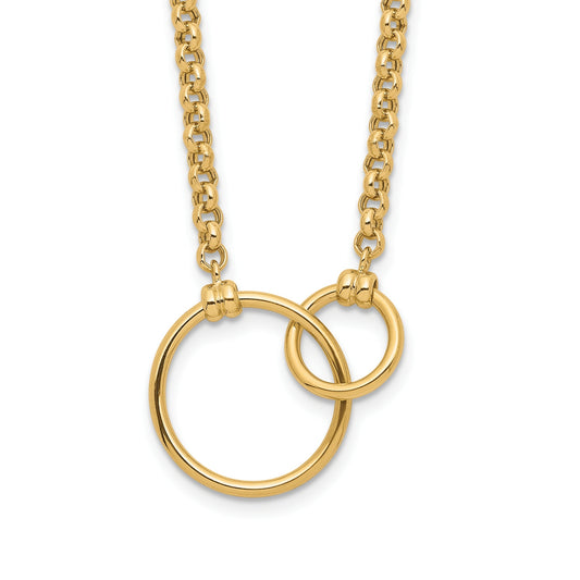 Linked Circle Necklace in 10K Yellow Gold