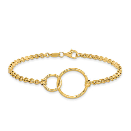 Linked Circle Bracelet in 10K Yellow Gold
