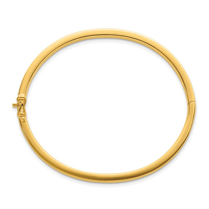 4mm Hinged Bangle Bracelet in 14K Yellow Gold front view