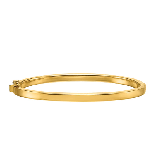 4mm Hinged Bangle Bracelet in 14K Yellow Gold