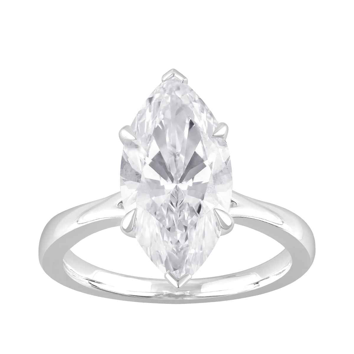 Adamante 5 ct. tw. Lab-Grown Marquise Diamond Solitaire Engagement Ring in 14K White Gold