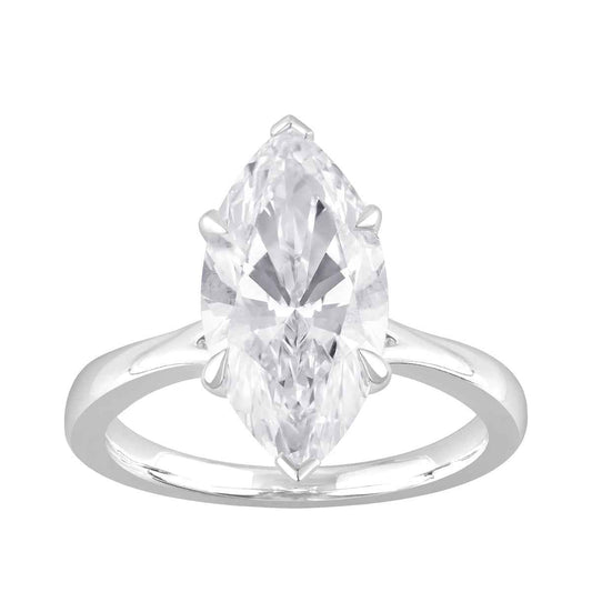 Adamante 5 ct. tw. Lab-Grown Marquise Diamond Solitaire Engagement Ring in 14K White Gold