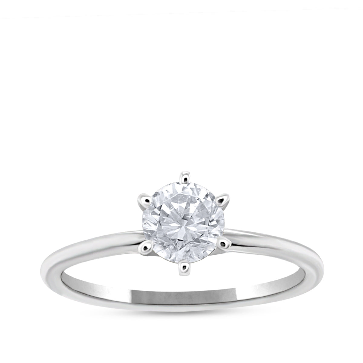 Premier Natural 1/2 ct. tw. Round Brilliant Diamond Solitaire Engagement Ring in 14K White Gold