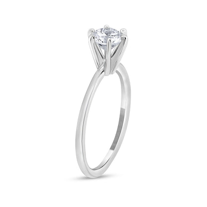 Premier Natural 3/4 ct. tw. Round Brilliant Diamond Solitaire Engagement Ring in 14K White Gold front view
