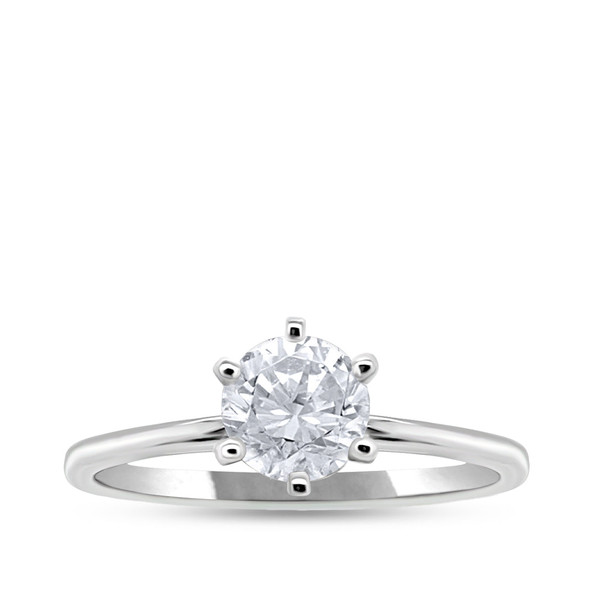 Premier Natural 3/4 ct. tw. Round Brilliant Diamond Solitaire Engagement Ring in 14K White Gold