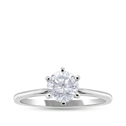 Premier Natural 3/4 ct. tw. Round Brilliant Diamond Solitaire Engagement Ring in 14K White Gold